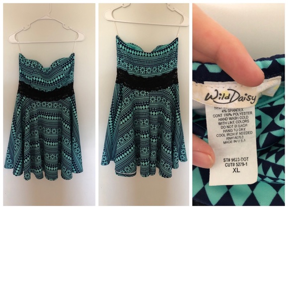 wild daisy Dresses & Skirts - NWT Wild daisy strapless skater dress ❤️ XL